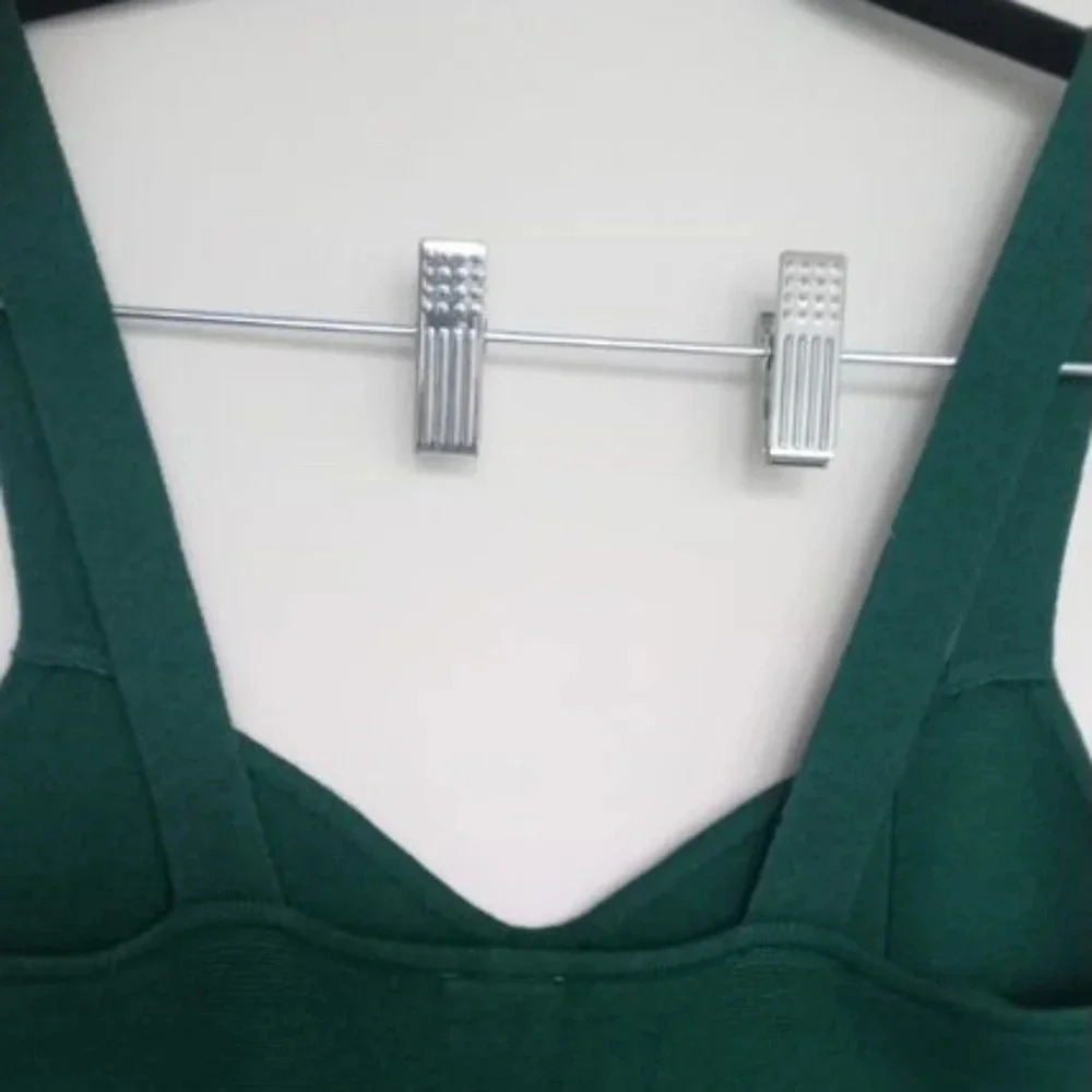 Abercrombie & Fitch Women's emerald green Corset Midi Sweater knit Dress Size M - Picture 5 of 10